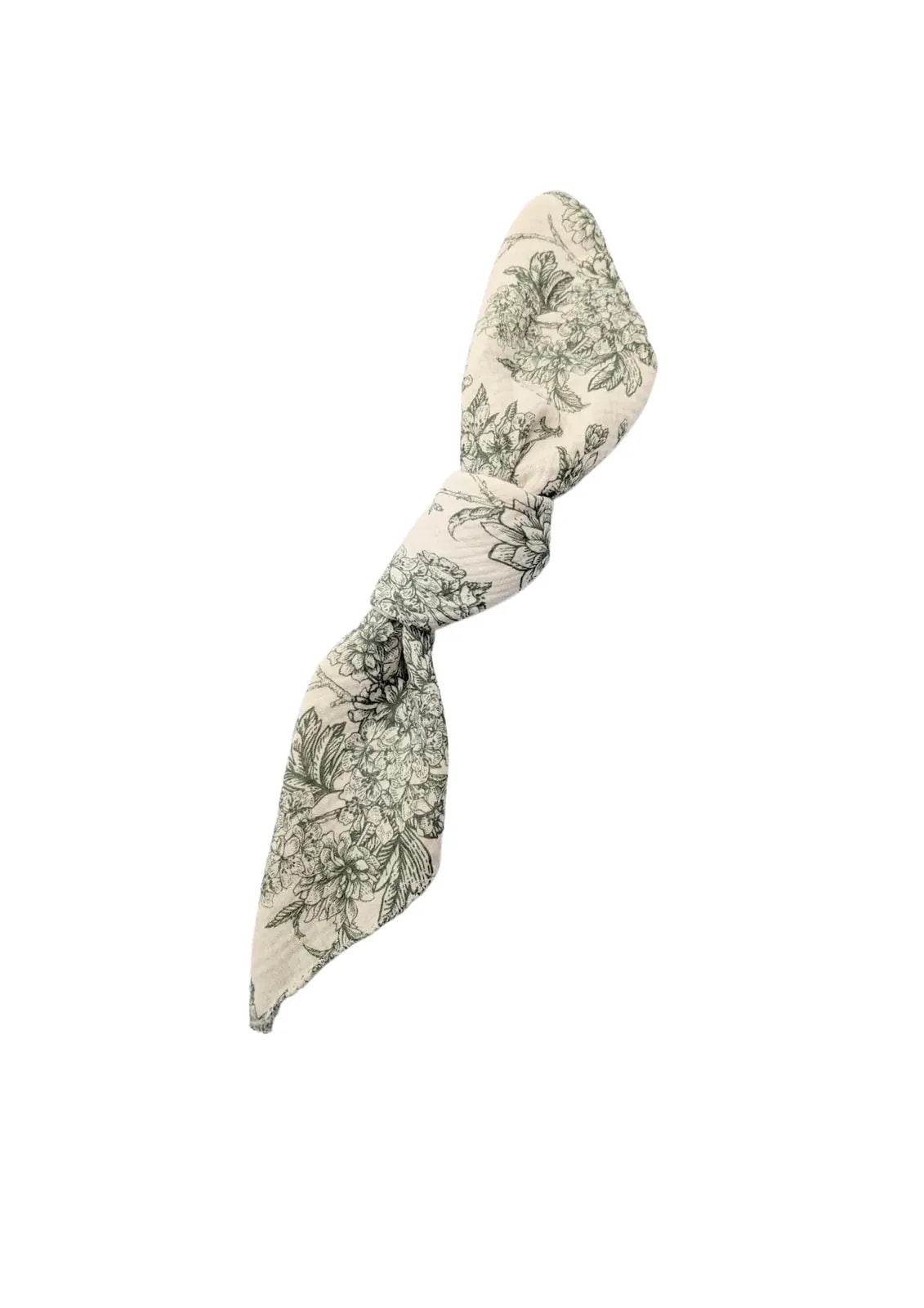 Serwetka muślinowa, zielony wzór