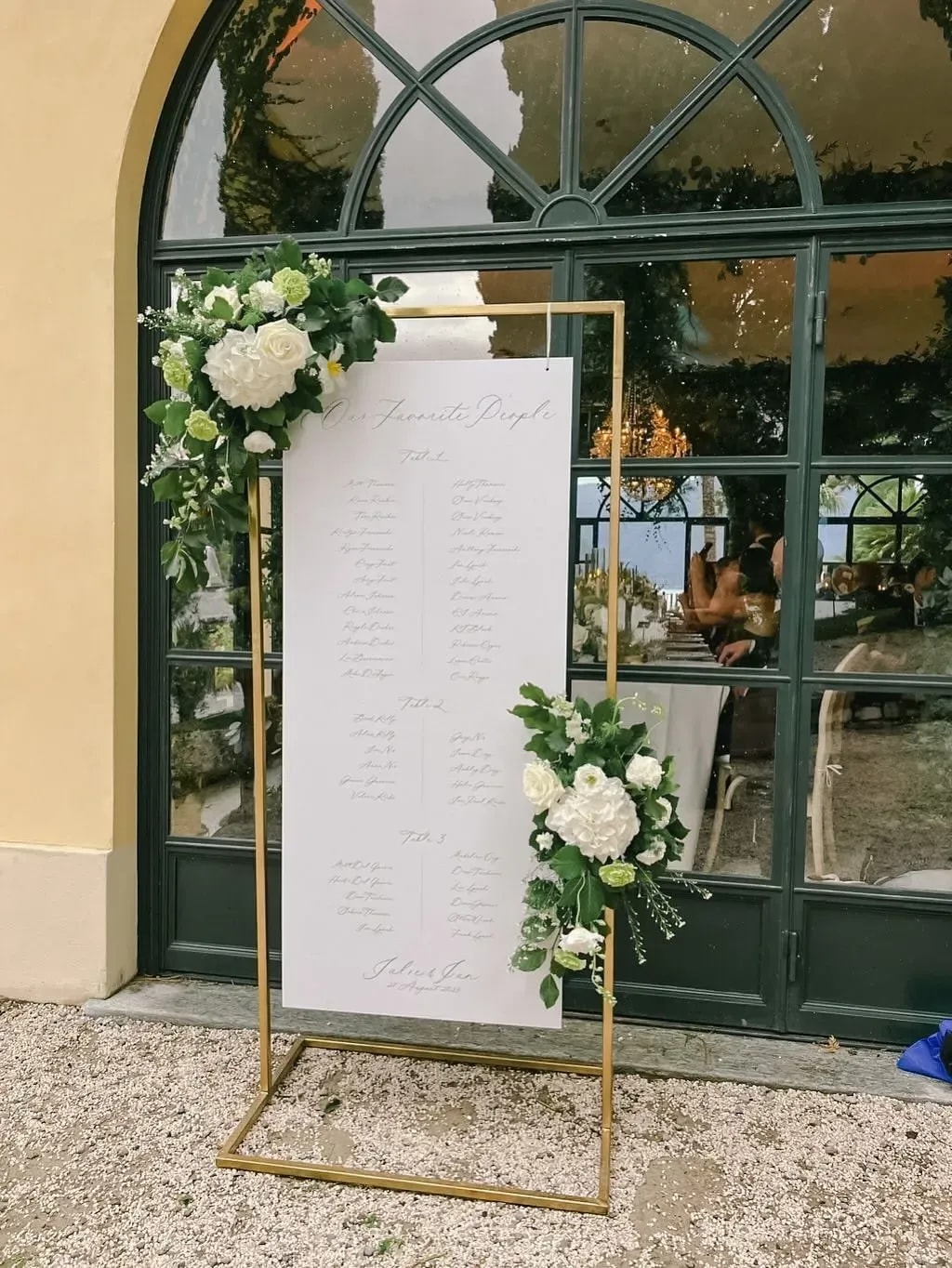 Stojak na plan stołów/ tablicę powitalną